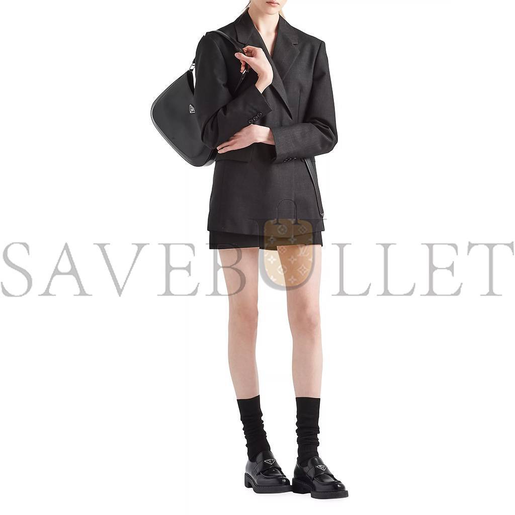 Pra*a cleo brushed leather shoulder bag 1bc156 (30*18.5*4cm)